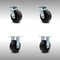Service Caster 5 Inch SS Polyolefin Caster Set with Roller Bearings 2 Swivel 2 Rigid SCC SCC-SS30S520-POR-2-R-2 - alternate 1